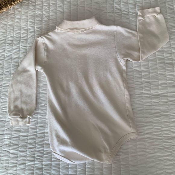 Old Navy Long Sleeve Turtleneck Onesie One Piece Bodysuit VTG White Boys 24-30M - Picture 2 of 13
